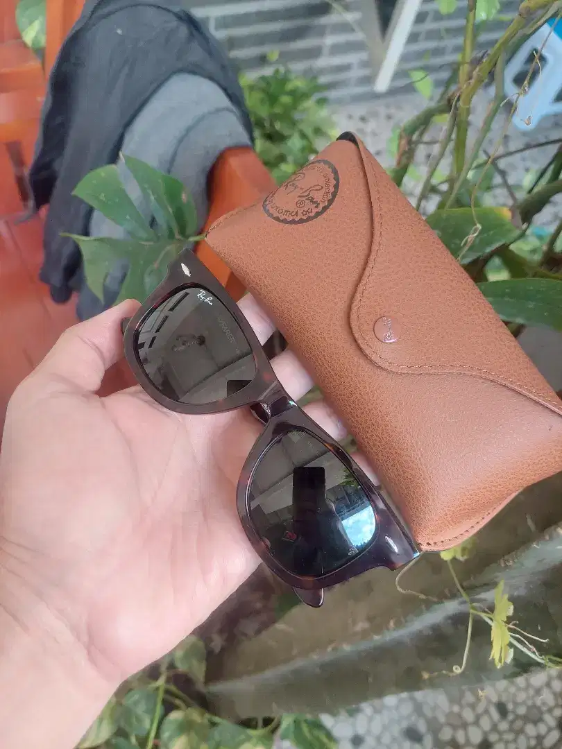 Kacamata Rayban Wayfarer Size 50 Turle Lensa Hijau botol Original