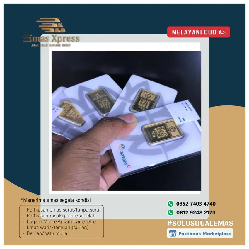 MAU JUAL EMAS HARGA TERKINI? COD-IN AJA.