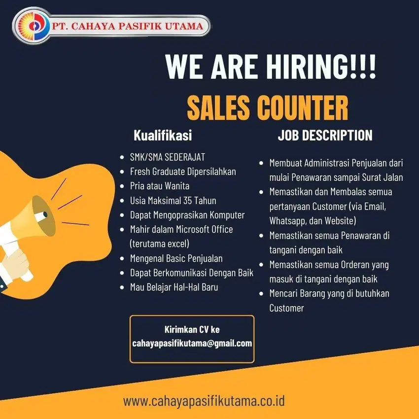 SALES COUNTER SPAREPART