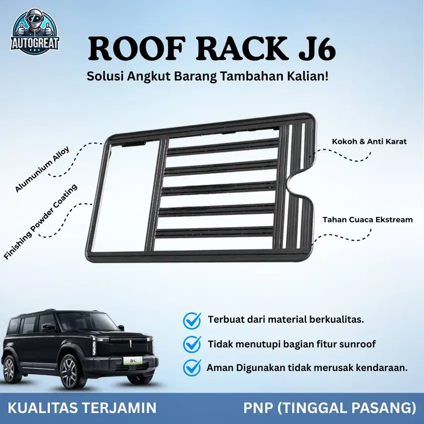 Roof Rack Chery J6 - Part Modif Khusus J6 (ROOF RACK J6)