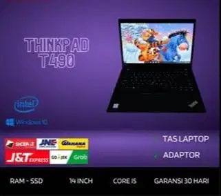 Laptop Lenovo Thinkpad T490 Core i5 Gen 8 RAM 16/256GB FHD D-RC