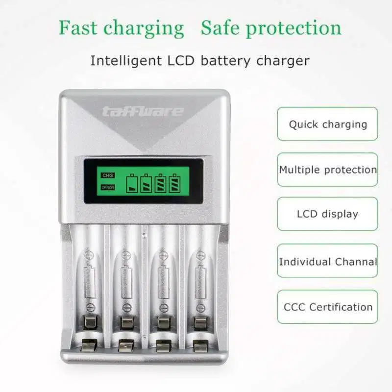 Cas Casan Charger Batre Baterai 4 Slot AA A2 AAA A3 with LCD Display