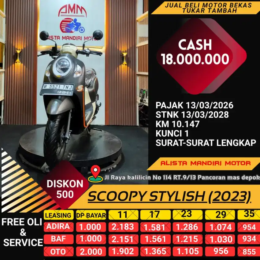MOKAS SCOOPY STYLISH 2023 BAYAR VIA SHOPEE TOKPED KREDIVO INDODANA DLL