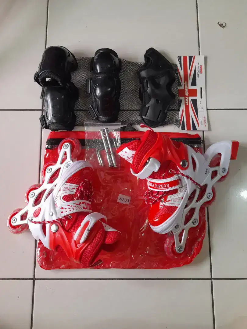 SEPATU RODA ANAK - Bisa untuk Ukuran 30 sampai 33 (Termasuk Pelindung)
