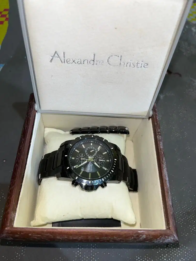 Jam tangan alexandre chistie 6141 mc nego tipis