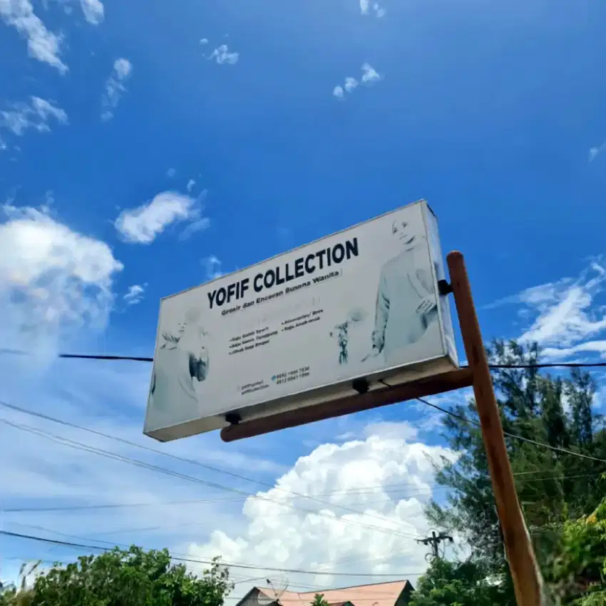 Neon Box 2 Meter x 1 Meter plus Tiang Sebatang