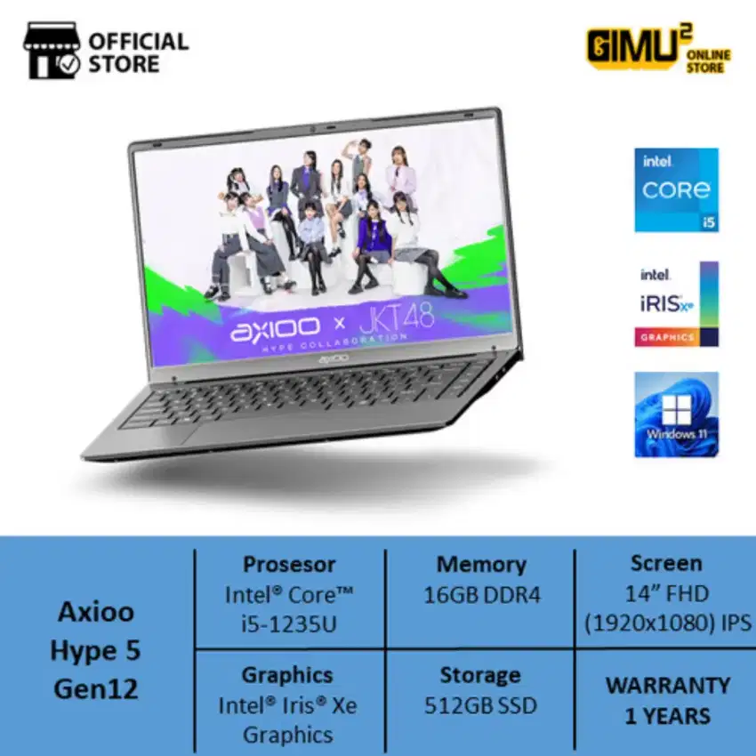 Cash/kredit Laptop Axioo hype 5 Gen12