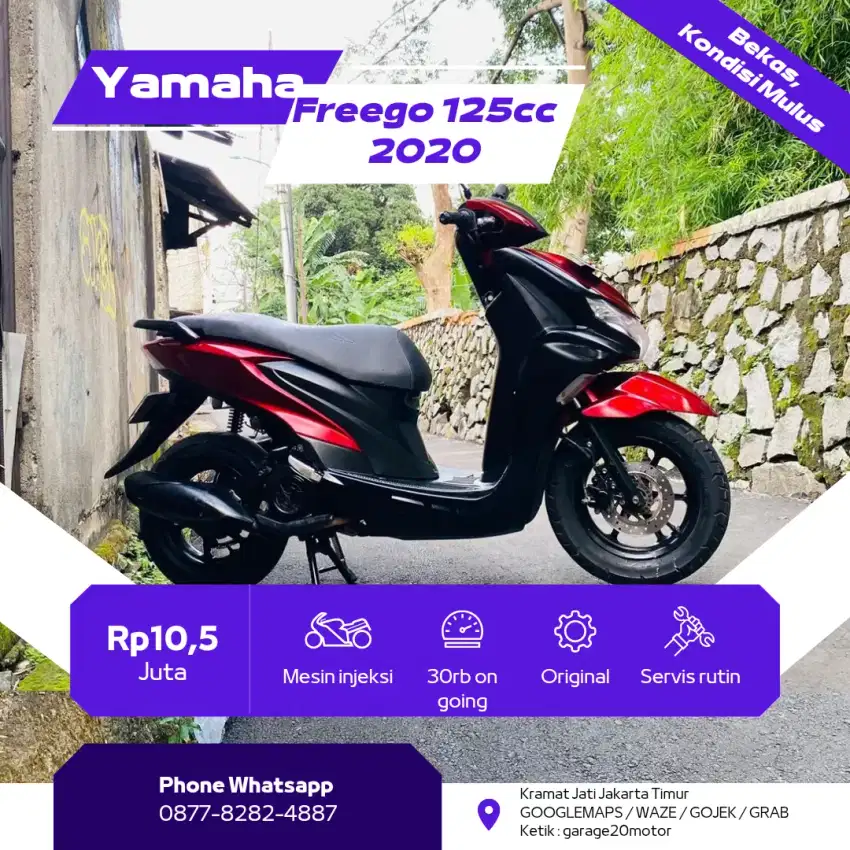 Yamaha freego 125ccstd blucore tahun 2020