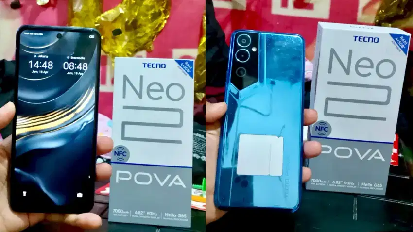 Techno Pova Neo 2 NFC ram 4+3/128 Lengkap Mulus Nomines