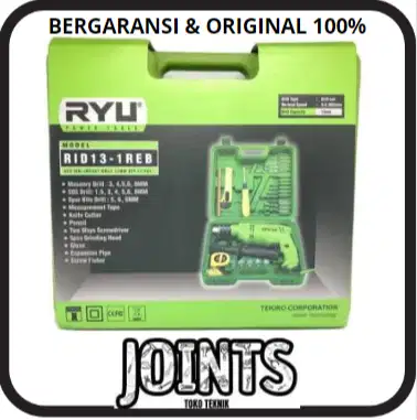 RYU Mesin Bor RID13-1REB Drill Tangan Variable Set 27pcs 13mm RID 13-1