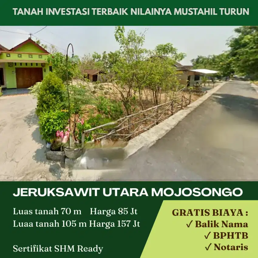 Tanah Siap Bangun Jeruksawit Gondangrejo Utara Mojosongo