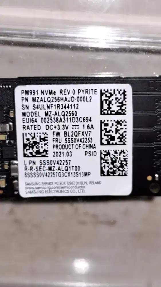 SSD Laptop M.2 NVME PCIE 2242 256 GB