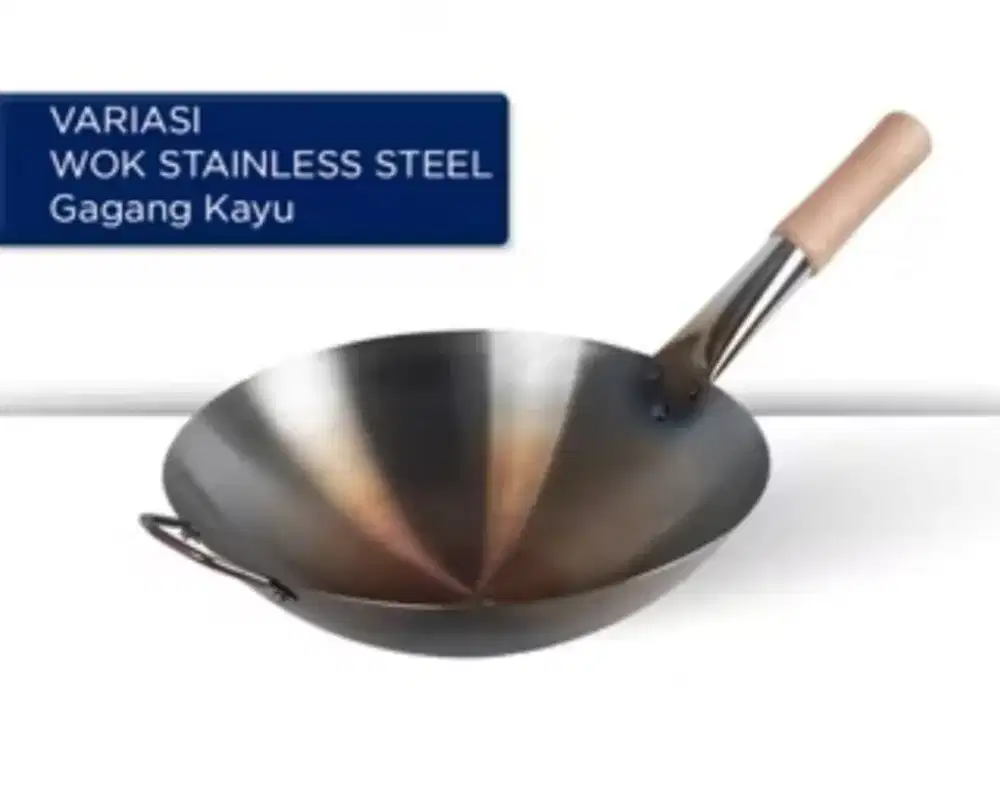 Wok kuali wajan baru . Anti lengket. Stainless ukuran 40cm