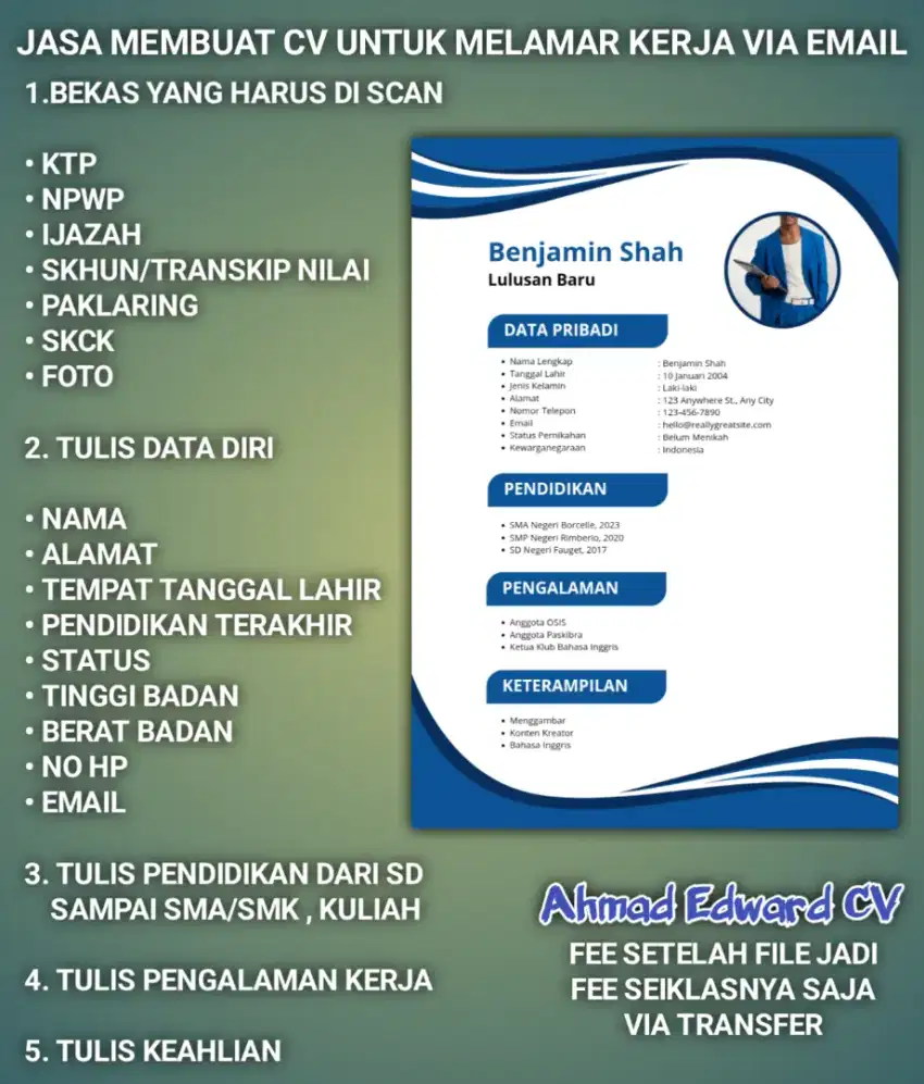Membuat CV Untuk Melamar Kerja Via Email/Online