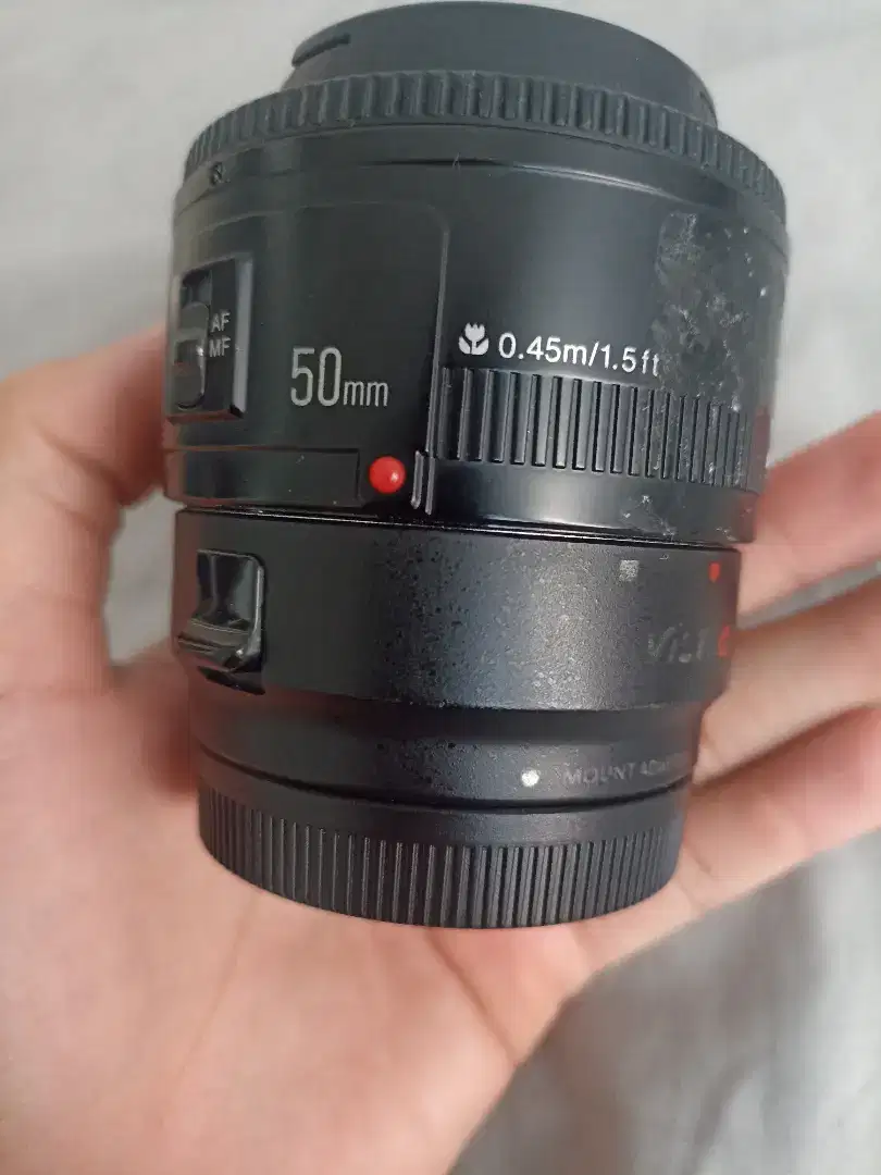 Lensa yongnuo/YN 50MM adpter viltrox canon