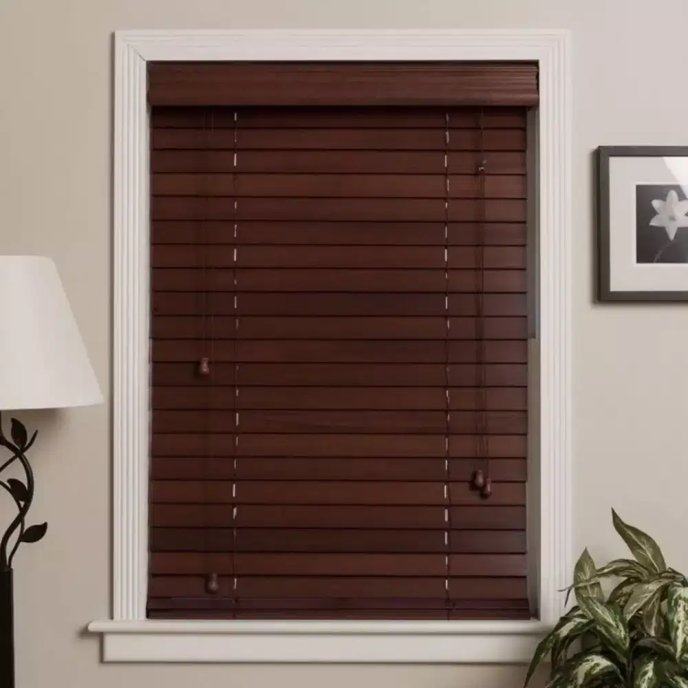 Wooden blind /mini blind /tirai kantor/krey kayu jati/gordyn modern