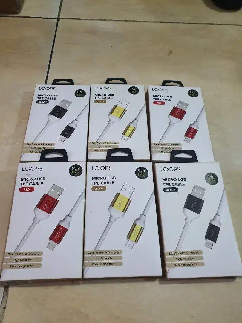 Loop micro usb tpe cable garansi tam 1 tahun