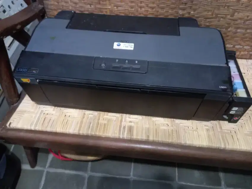Epson L1300 A3 nozle colour full hitam bolong