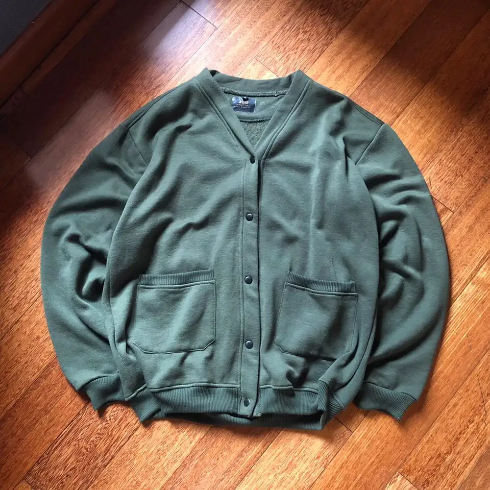 COTTON FLEECE CARDIGAN JACKET NO BRAND (PRELOVED)