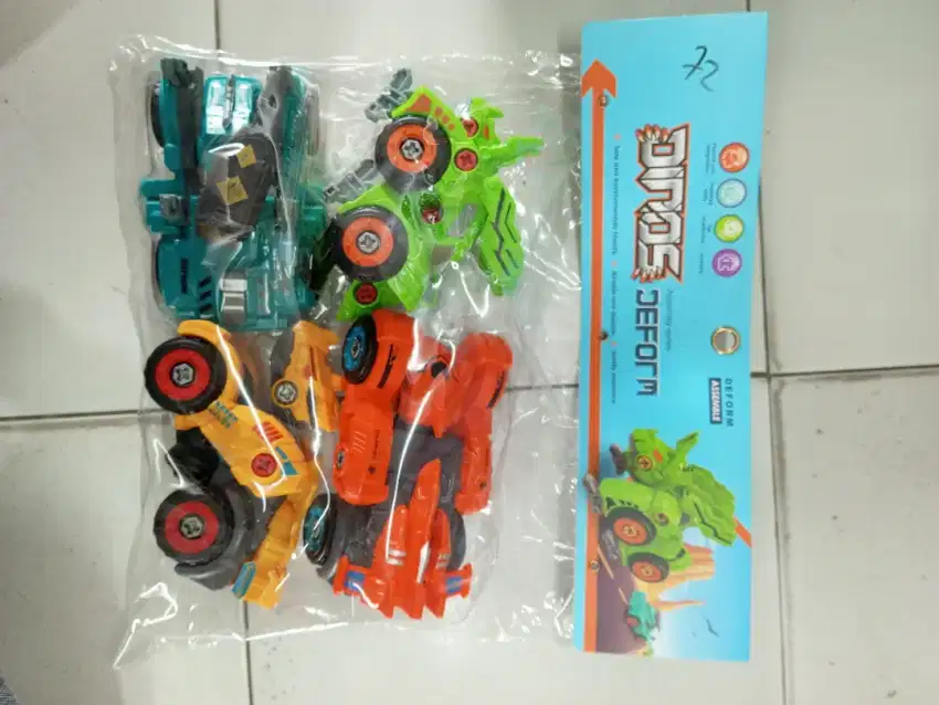 Mainan anak dino robot Deform