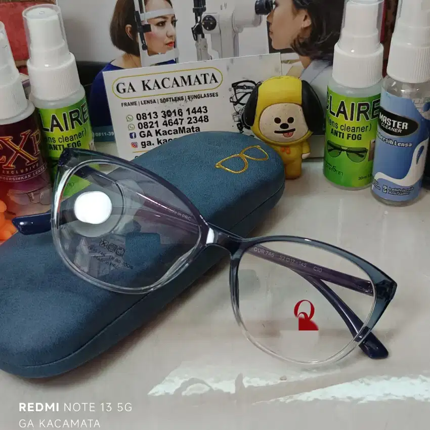 Frame Kacamata Wanita Cat eye Lentur
