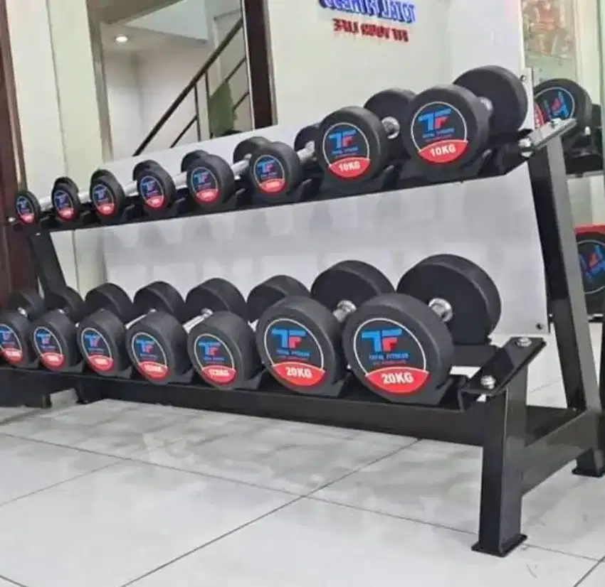 ALAT FITNESS DUMBELL SET RACK 2,5 - 20 KG ALAT FITNESS TOTAL GYM