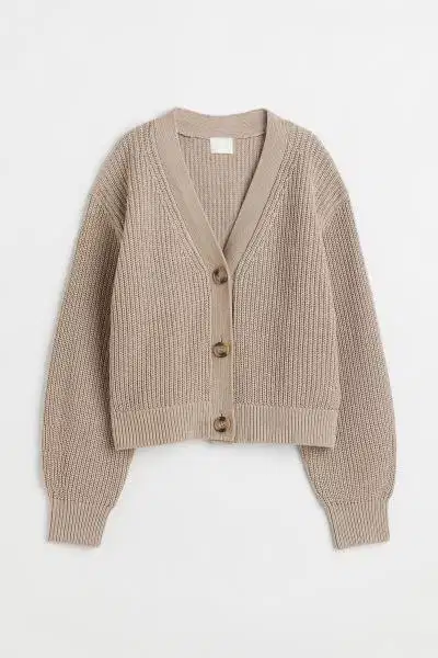 Rib-knit cardigan h&m