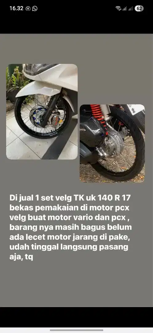 1 set velg TK uk 140 R 17