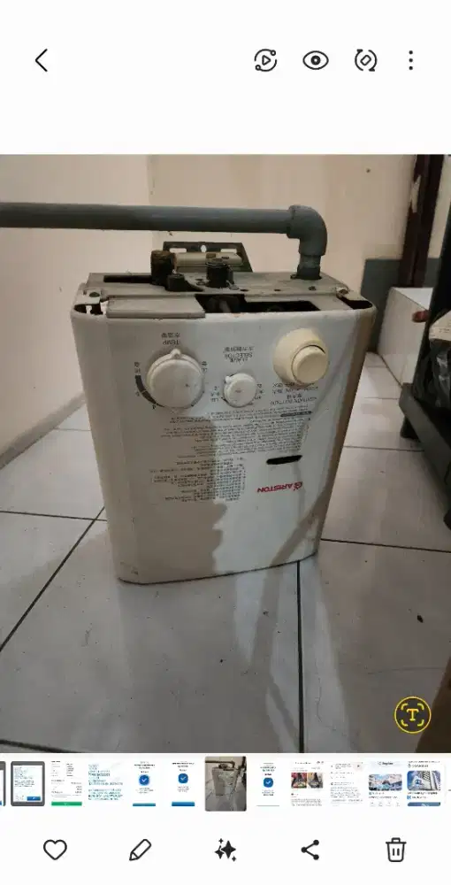 Di jual murah waterheater gas ori ariston nego