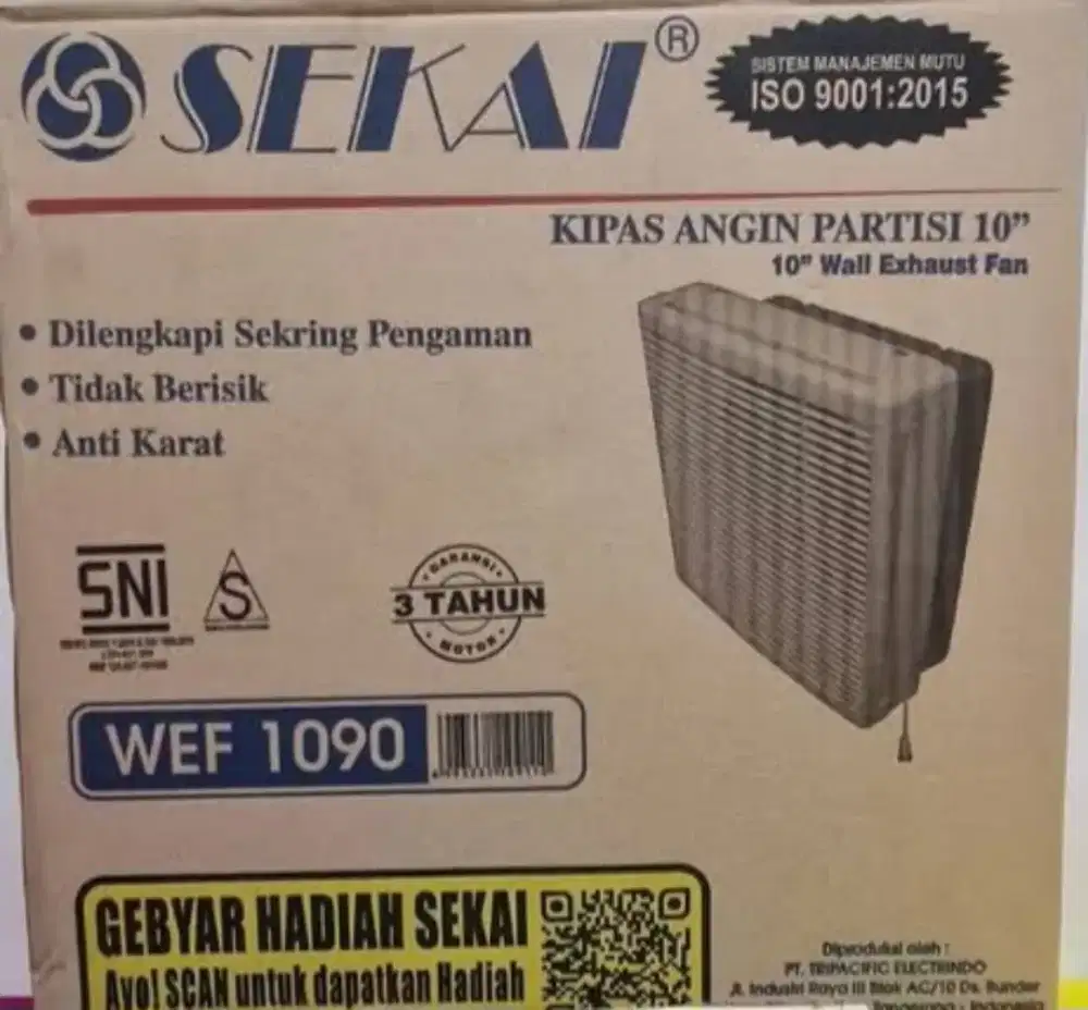 Kipas Angin Sekai Exhaust Fan Dinding 10 inc Wef 1090