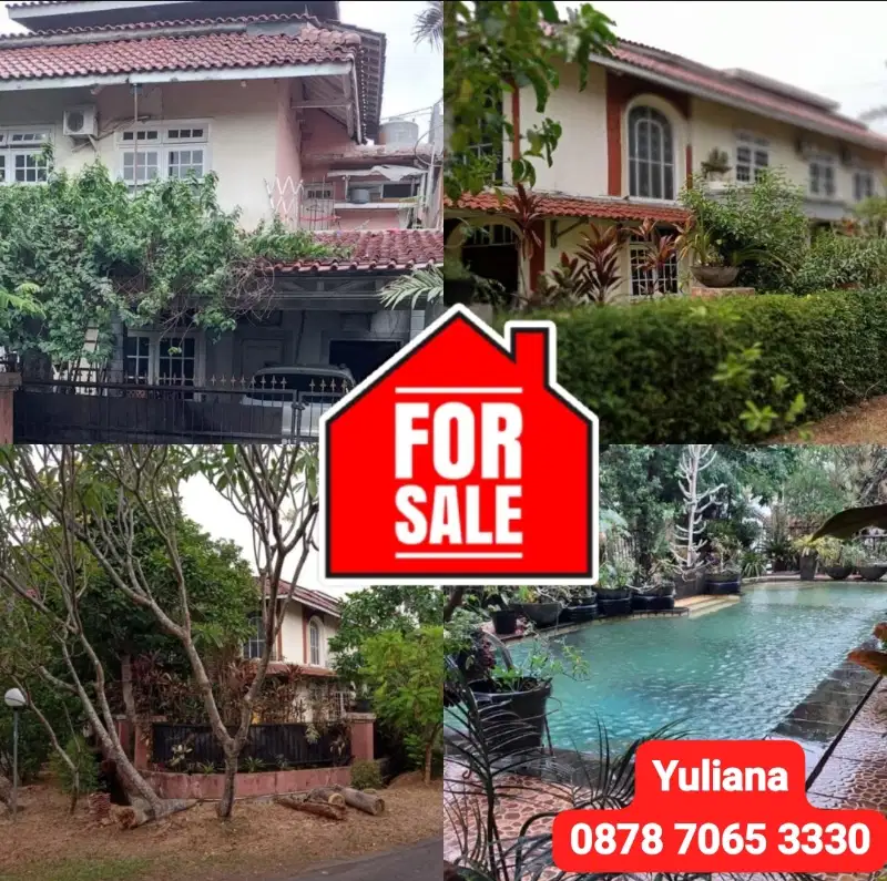 Dijual Rumah Mewah Hook private pool di Bukit Permai Cibubur.