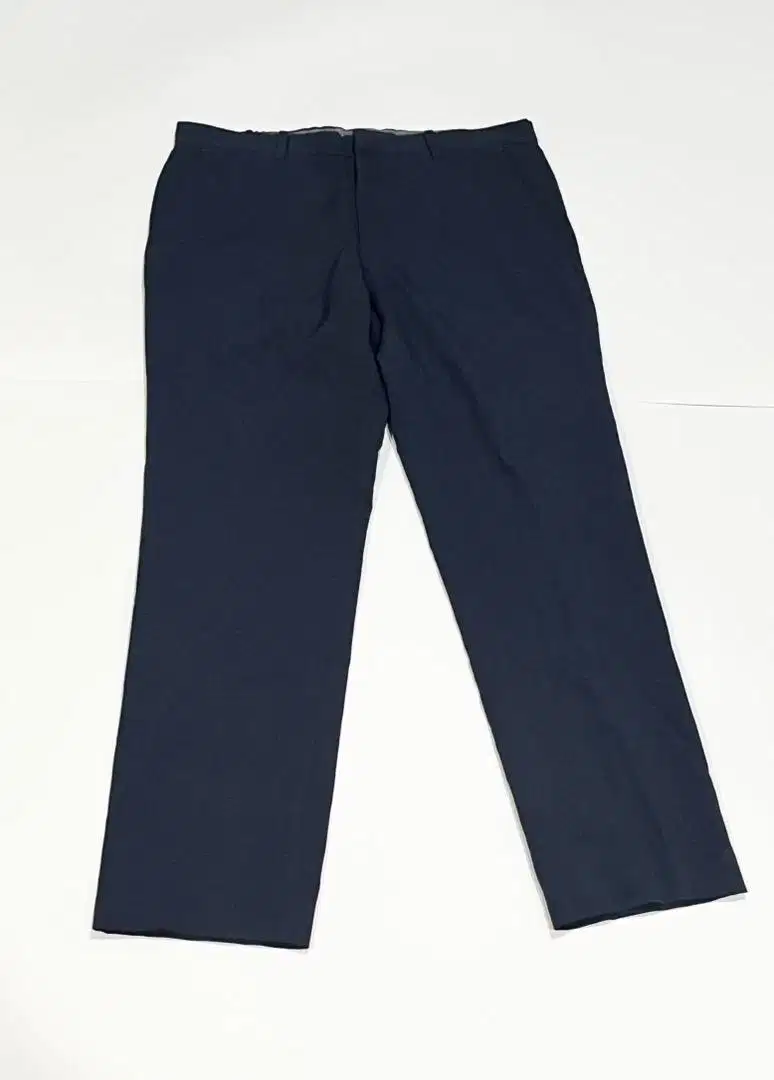 Celana bahan formal biru navy Cremeux