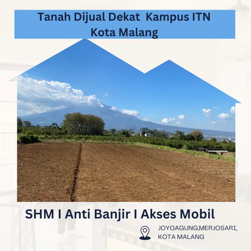 Tanah 3 Kavling Berjajar Dijual View Gunung Kota Malang