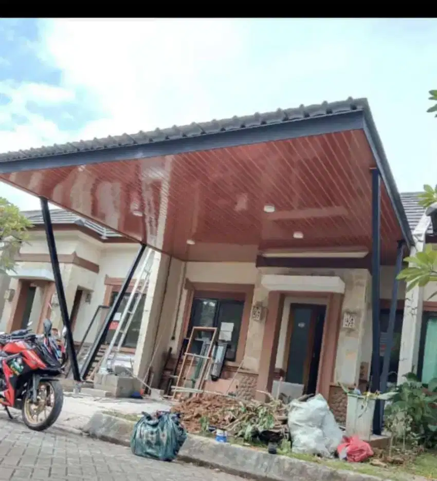 Kanopi besi hollow galvanis