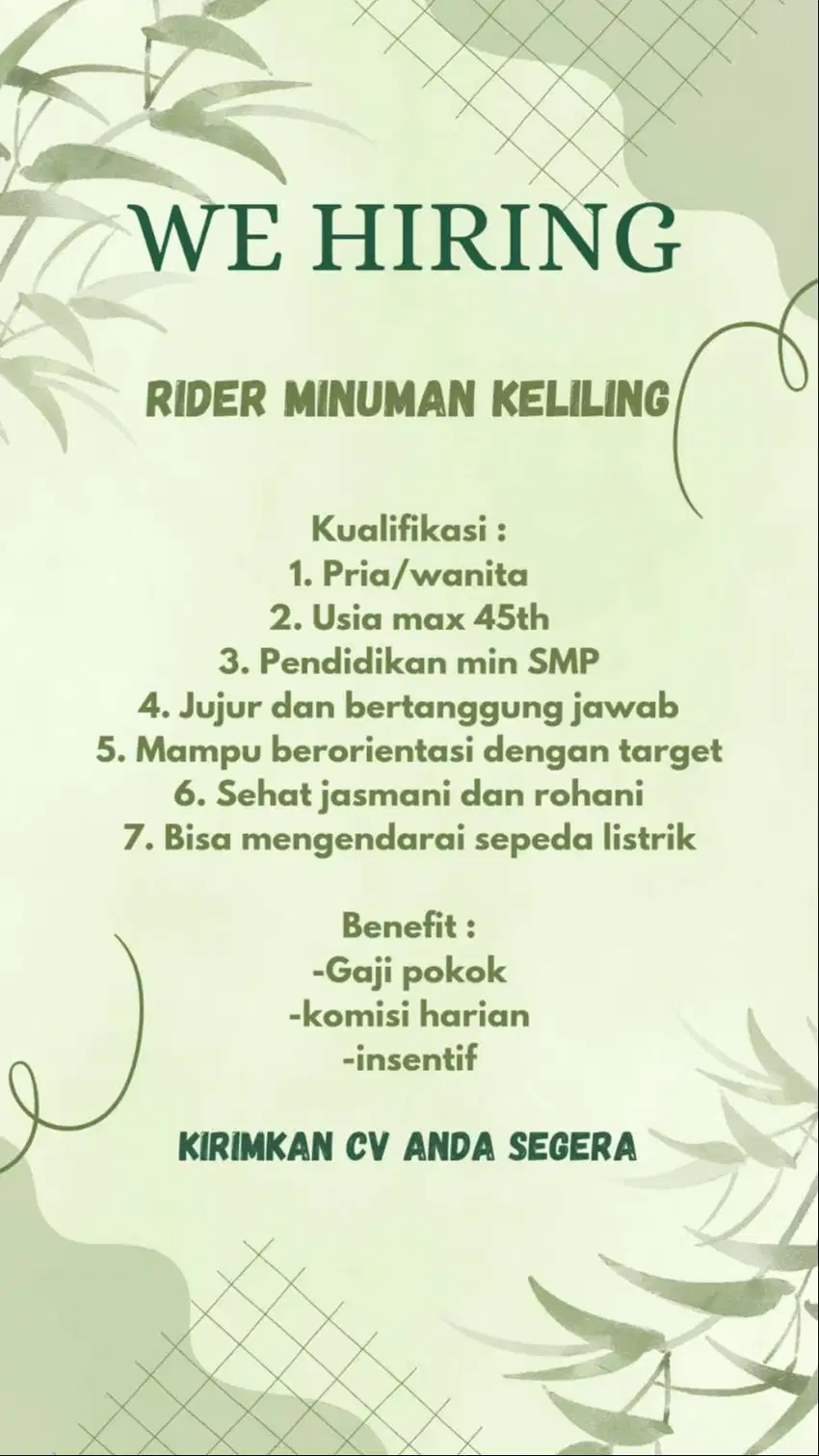 RIDERS MINUMAN KELILING (PANCORAN)