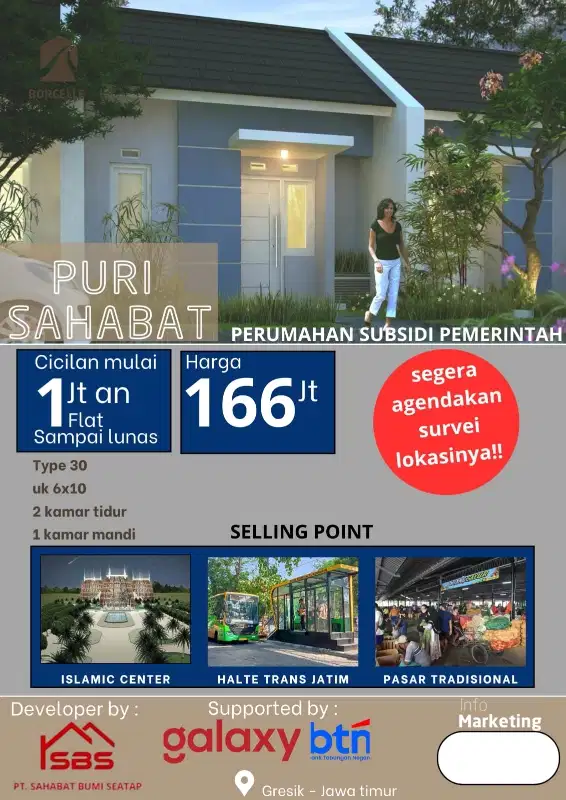 Rumah Subsidi Pemerintah Angsuran Flat