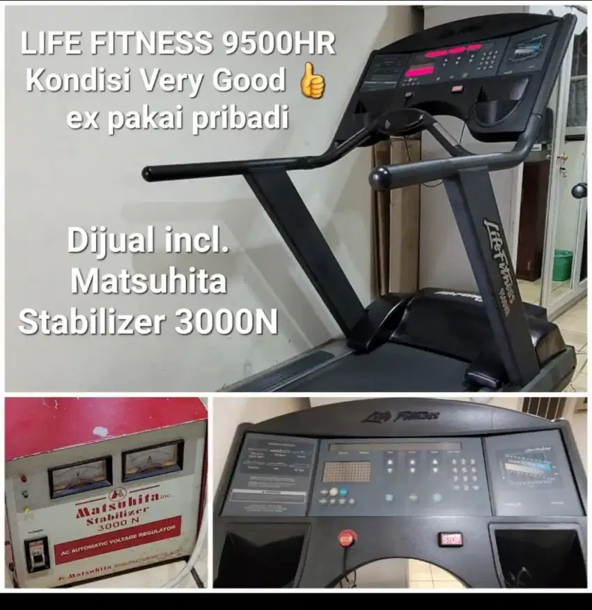 Treadmill Life Fitness 9500 HR - Second - Include Stabilizernya - NEGO