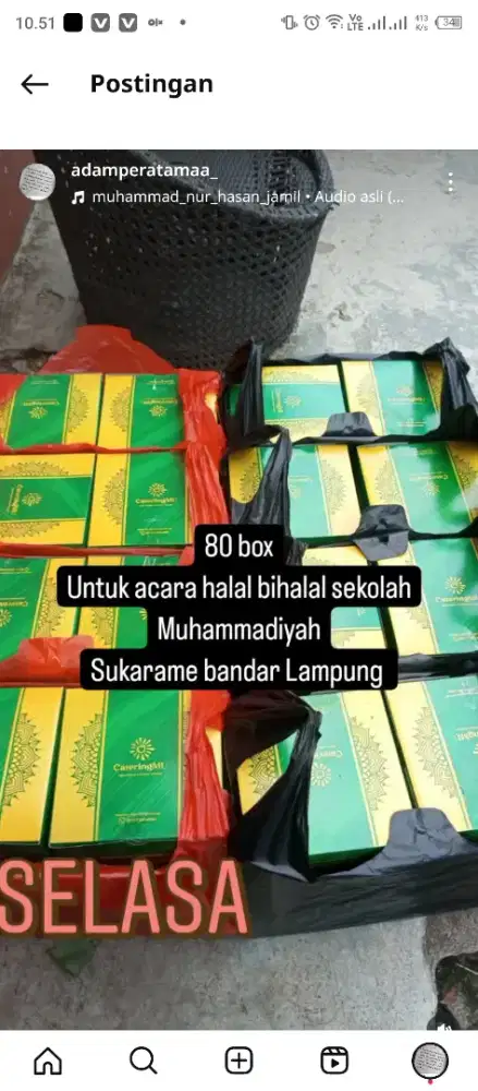 Nasi kotak di bandar Lampung praktis ekonomis rasa nikmat