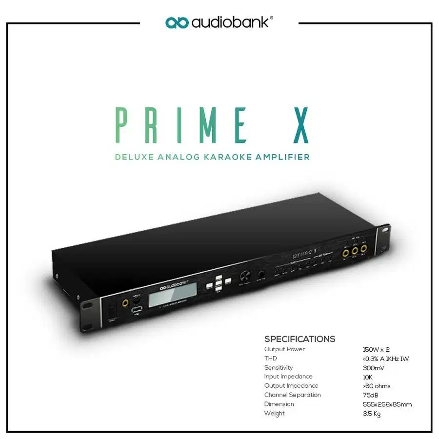 POWER AMPLIFIER AUDIOBANK Prime X AMPLIFIER KARAOKE ORIGINAL