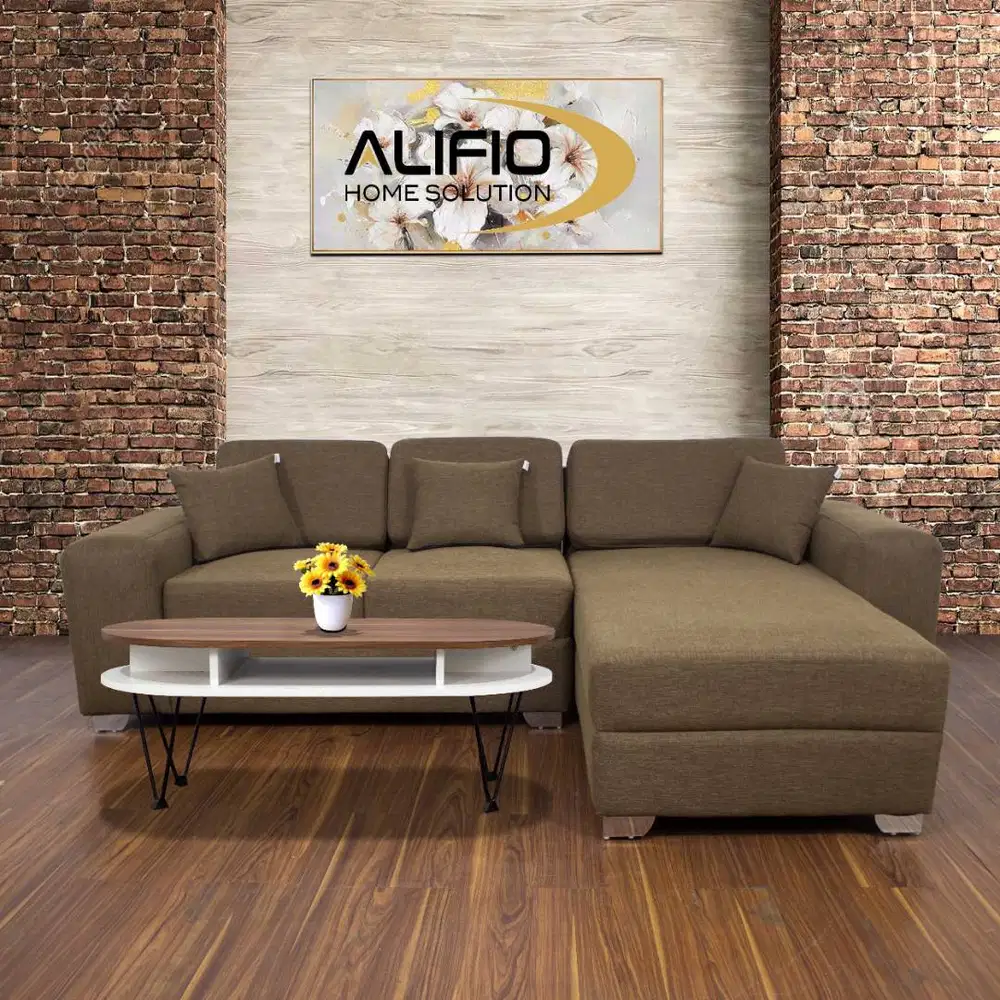 Sofa L Kagawa/Alifio/Fabrick Linen/Minimalis Modern