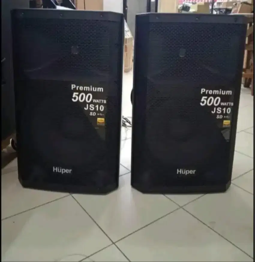 Sepasang speaker aktif huper js10 15 inch