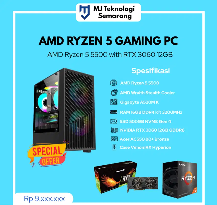 PC GAMING Intel Core i5 12400F NVIDIA RTX 3060 12GB GDDR6