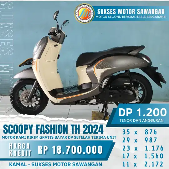 Bayar Dp setelah terima unit SCOOPY TH 2024 Plat tangsel proses cepat