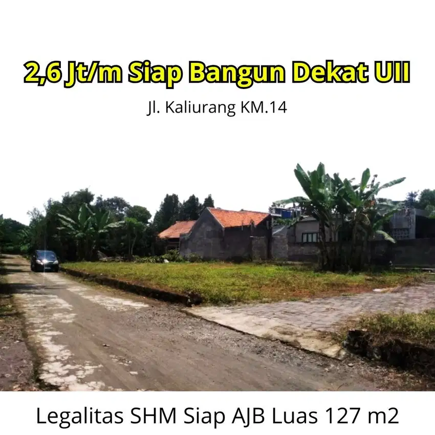 Siap Bangun SHM Ready Per Unit, Tanah Dekat UII Jalan Kaliurang