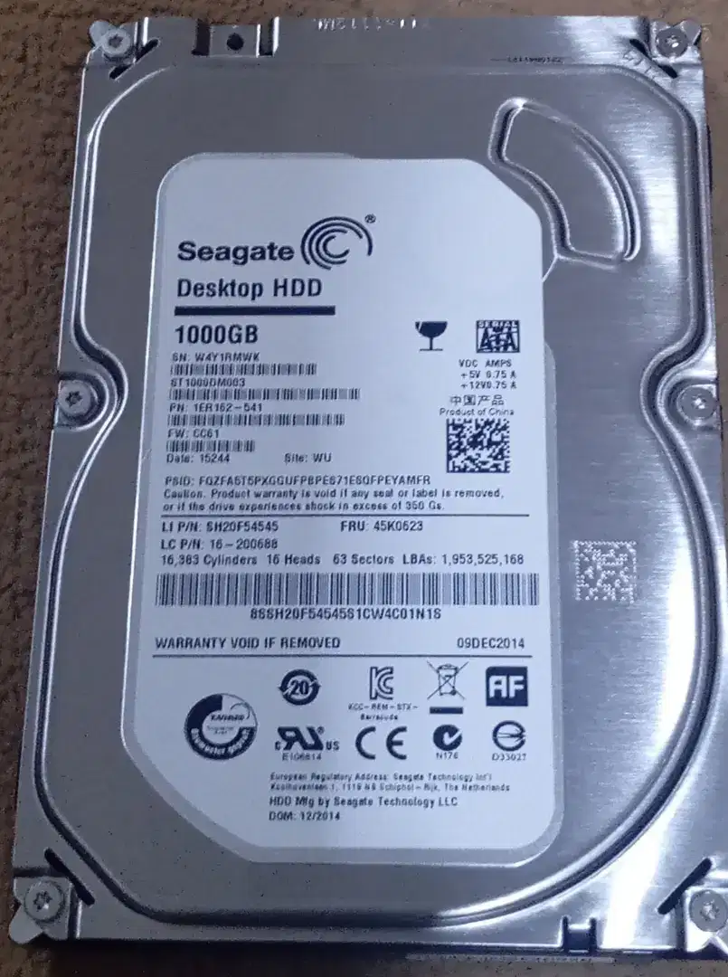 Harddisk SEAGATE 1TB