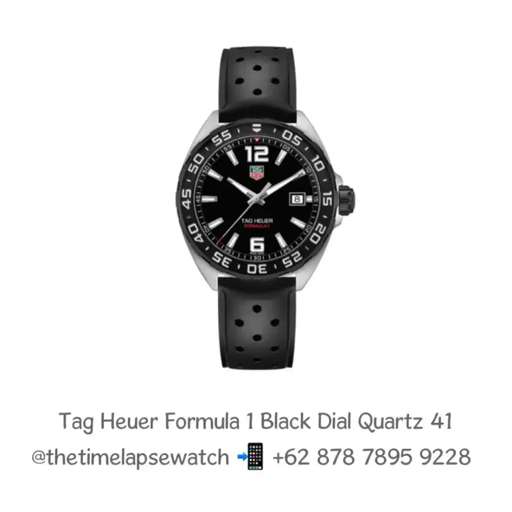 Tag Heuer Formula 1 Black Dial with Rubber Quartz 41 mm