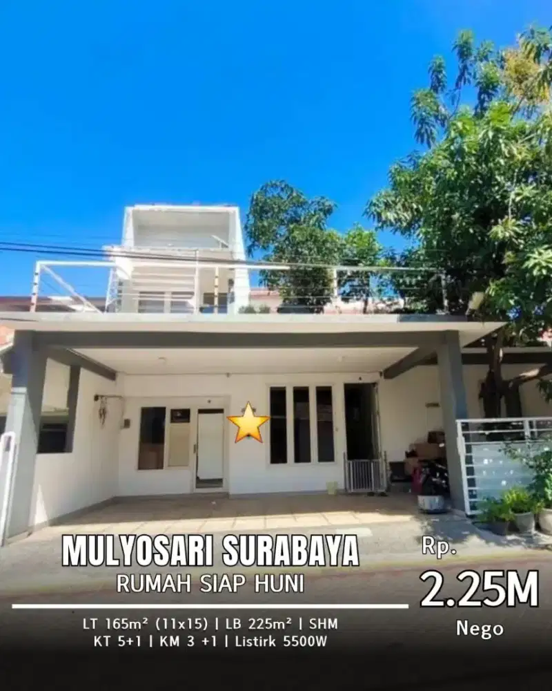 Dijual rumah mulyosari dekat it's pcm