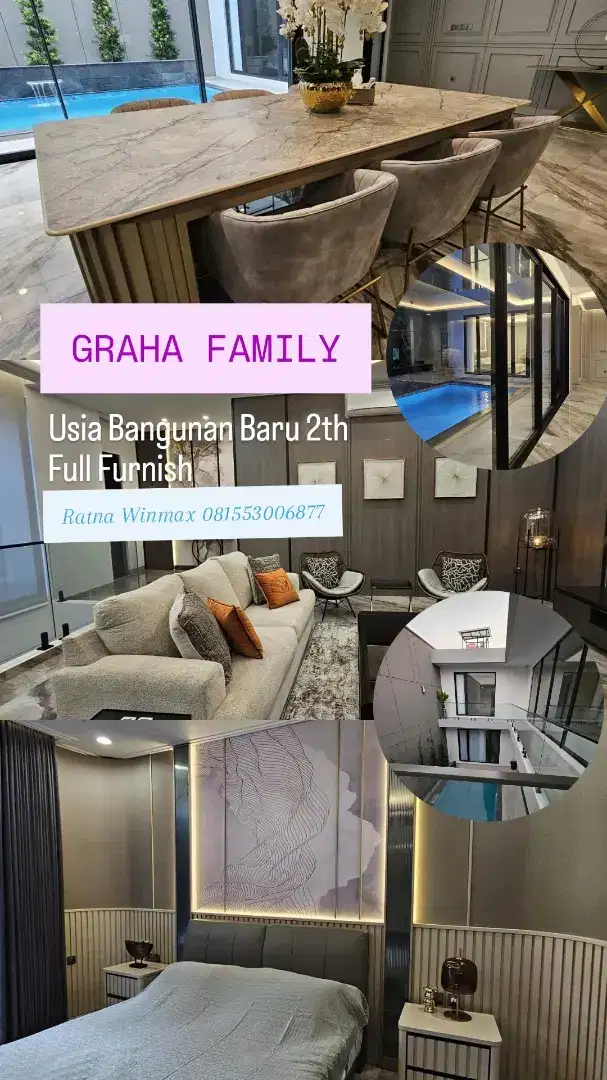 Dijual Rumah Mewah Full Furnish Graha Family Blok Favorit