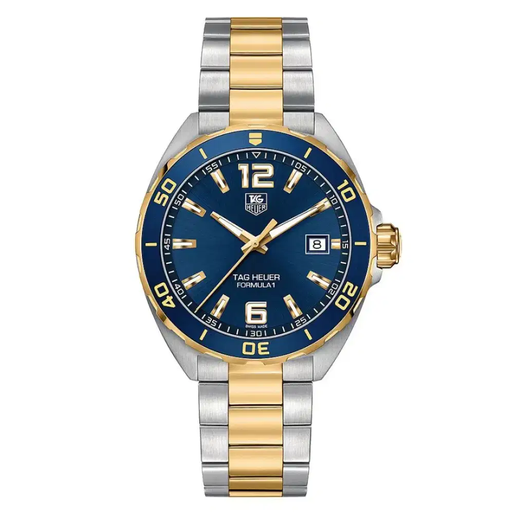 Tag Heuer Formula 1 Date Blue Dial, Steel & 18K Yellow Gold Quartz 41