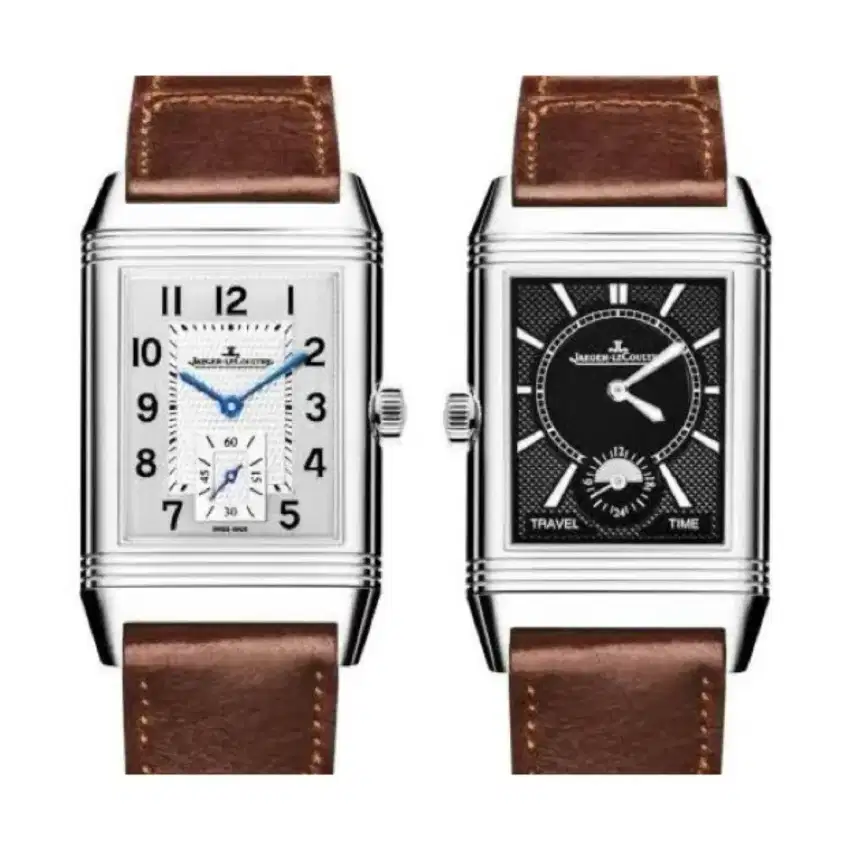 Jaeger LeCoultre Reverso Mini Second, Duo Face Silver & Black 28 x 47m